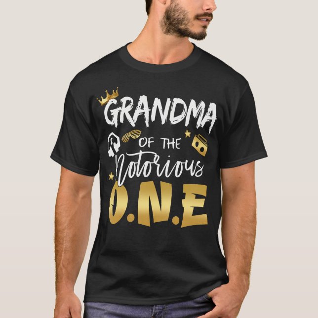 Grandma Of The Notorious One 1St Birthday School T-Shirt (Front)