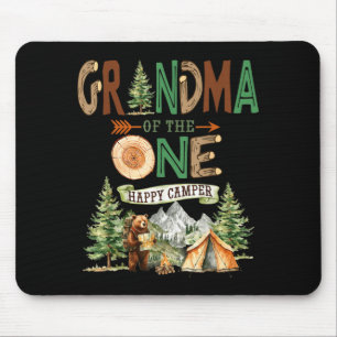 Grandma of the one happy camper 1st birthday mouse mat