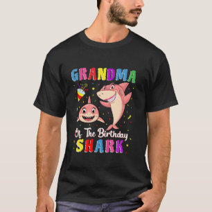 Grandma Of The Shark Birthday Family Birthday Gran T-Shirt