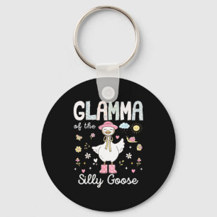 Grandma of the silly goose 1st birthday girl famil key ring