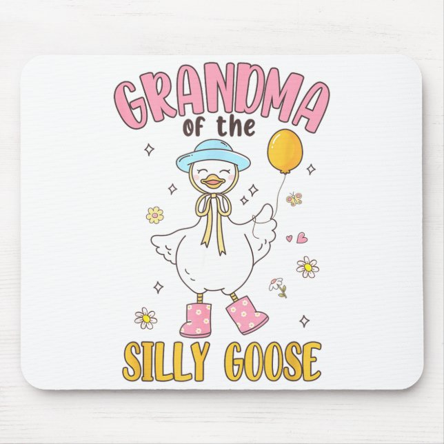 Grandma Of The Silly Goose First Birthday Family M Mouse Mat (Front)
