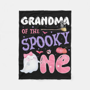 Grandma Of The Spooky One 1st Birthday Halloween P Fleece Blanket