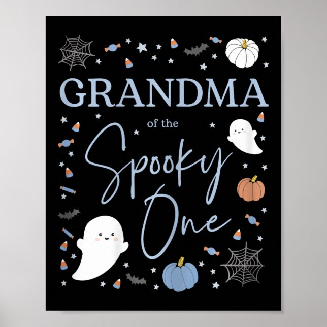 Grandma Of The Spooky One First Birthday Boy 1st H Poster (Front)