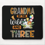 Grandma Of The Wild And Three 3rd Birthday Boy Saf Mouse Mat<br><div class="desc">Grandma Of The Wild And Three 3rd Birthday Boy Safari Truck</div>