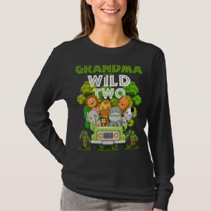 Grandma Of The Wild Two Zoo Truck Birthday Safari T-Shirt