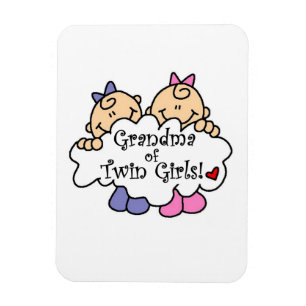 Grandma of Twin Girls Gifts Magnet