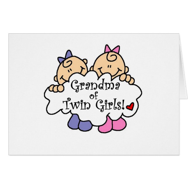 Grandma of Twin Girls Tshirts and Gifts (Front Horizontal)