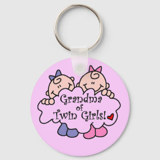 Grandma of Twin Girls Tshirts and Gifts Key Ring