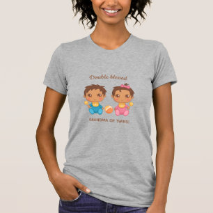 Grandma of Twins Baby Boy and Girl T-Shirt