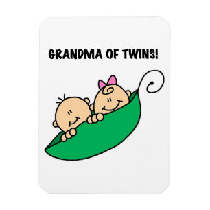 Grandma of Twins Gifts Magnet