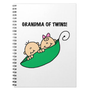 Grandma of Twins Gifts Notebook