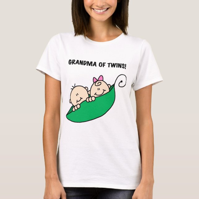 Grandma of Twins Peas in a Pod Tshirts and Gifts (Front)