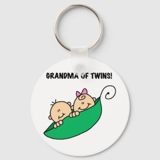 Grandma of Twins Peas in a Pod Tshirts and Gifts Key Ring
