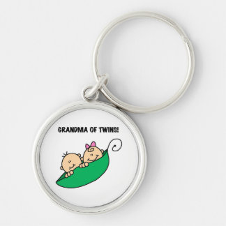 Grandma of Twins Peas in a Pod Tshirts and Gifts Key Ring