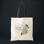 Grandma of Twins Personalised Name Floral Shopping Tote Bag<br><div class="desc">Here's a unique personalised gift for grandmothers of twins that you will be proud to give as a gift. The tote bag has a pretty flower design surrounded by a heart shape. It can be customised with the names of the grandkids. The quote on the design is: Grandma of Twins....</div>