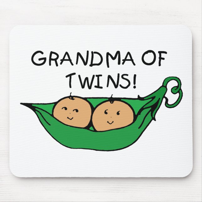Grandma of Twins Pod Mouse Mat (Front)
