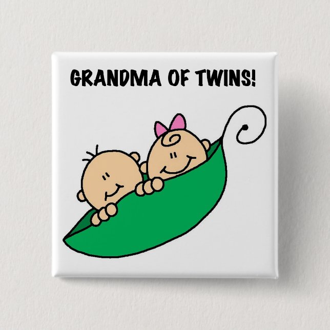 Grandma of Twins Tshirts and Gifts 15 Cm Square Badge (Front)