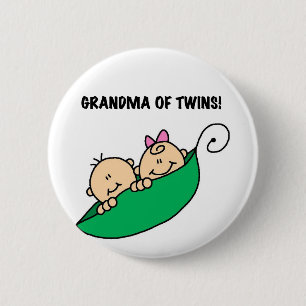 Grandma of Twins Tshirts and Gifts 6 Cm Round Badge
