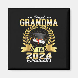 Grandma Of Two Cl 2024 Graduates Twins Graduation Magnet