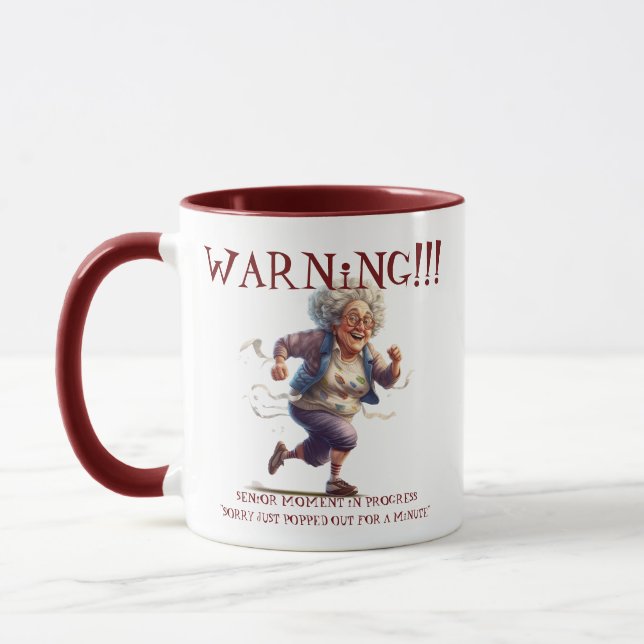 Grandma Old Lady Sassy Senior Funny Quote Mug (Left)