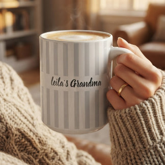 Grandma or Grandpa | Modern Script Mum Aunt Custom Coffee Mug