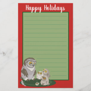 Grandma Owl Holiday Storytelling Stationery