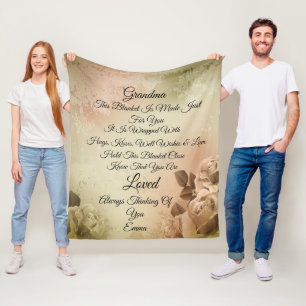 Grandma Personalise Fleece Blanket