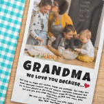 Grandma Personalised Photo Gift from Kids Tea Towel<br><div class="desc">Compile a list of things you love about your grandma,  add a favourite photograph and you have a Mother's Day or Christmas gift she'll treasure! Perfect for birthdays and other family members too! ♥</div>