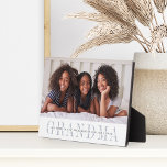 Grandma Personalised Photo Plaque<br><div class="desc">Create a sweet gift for grandma with this personalised photo plaque. "GRANDMA" appears beneath your photo in chic grey lettering,  with your custom message and grandchildren's names overlaid.</div>