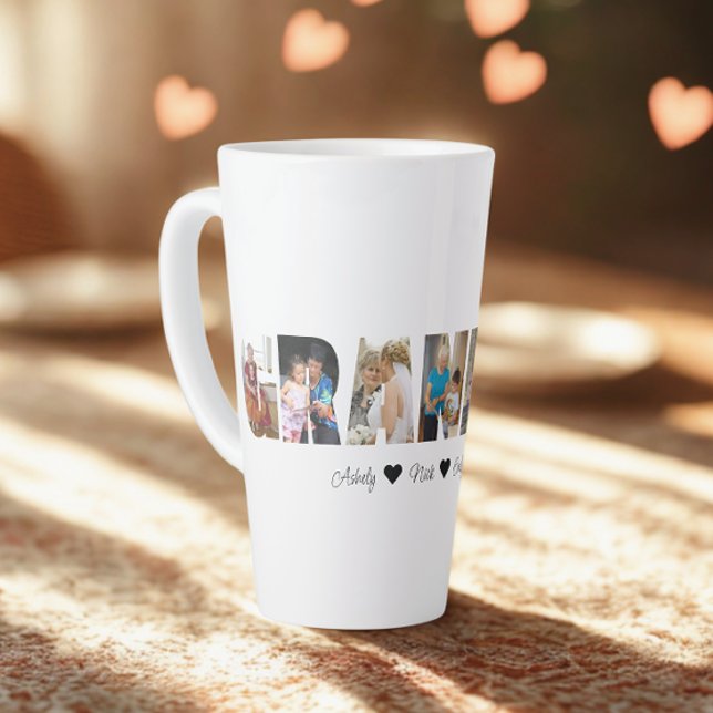 Grandma Photo Collage Latte Mug 7 Photos (Creator Uploaded)
