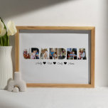 Grandma Photo Collage Poster 7 Photos<br><div class="desc">This is a photo collage poster that spells out the word GRANDMA along with a custom message. This is the perfect gift for any grandma for mother's day,  her birthday or Christmas.</div>
