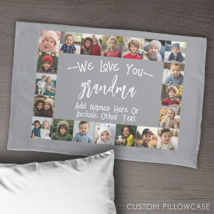 Grandma Photo Collage - Up to 20 photos Pillowcase