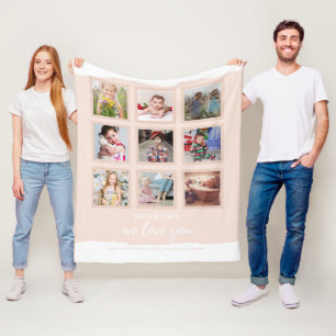GRANDMA PHOTO GIFTS - Photo Collage Grandkids      Fleece Blanket