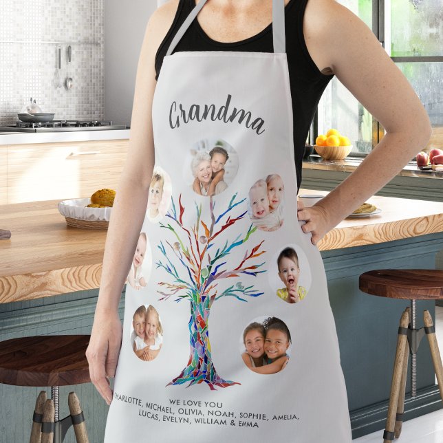 Grandma Photo Grey Apron (Creator Uploaded)