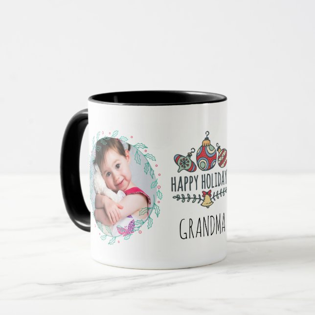 GRANDMA PHOTO MUG - Christmas Gifts Grandkids Pics (Front Left)
