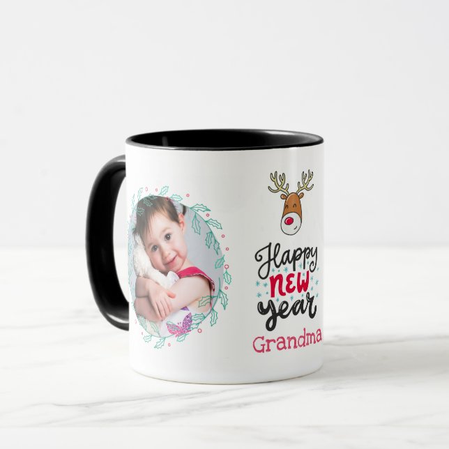 GRANDMA PHOTO MUG - Christmas Gifts Grandkids Pics (Front Left)
