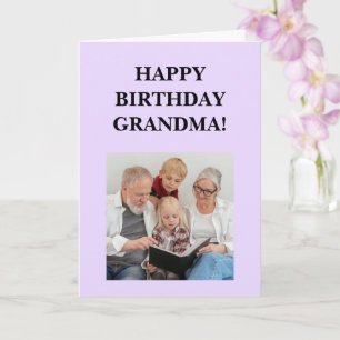 Grandma Photo Personalised Birthday Card