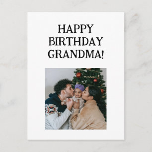 Grandma Photo Personalised Birthday Postcard