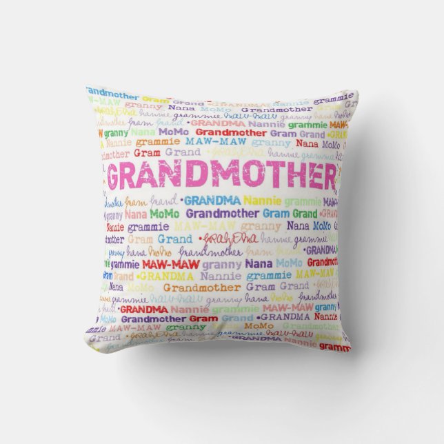 Grandma Photo Throw Pillow Template (Front)