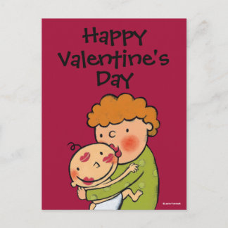 Grandma Pink Lipstick Kisses for Baby Holiday Postcard