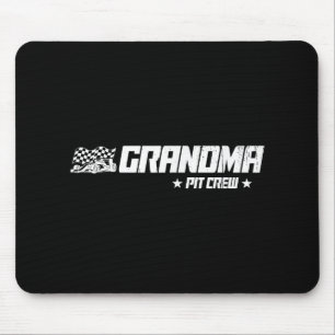 Grandma Pit Crew Race Car Birthday Family Racing Mouse Mat