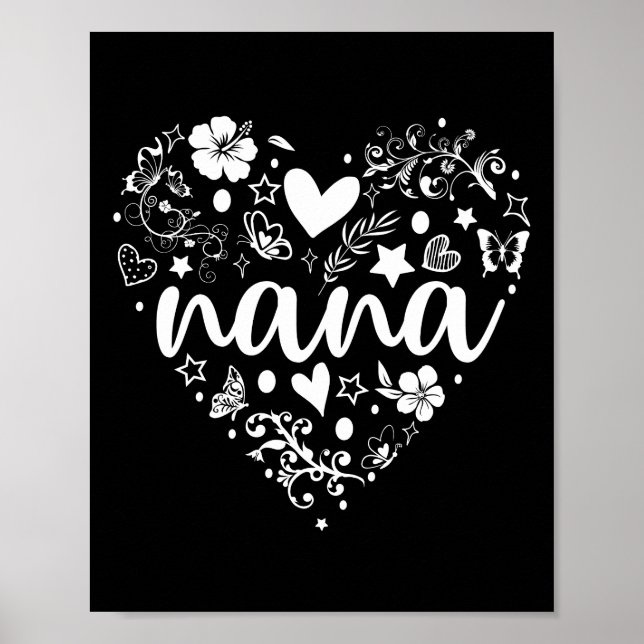 Grandma Posters, Cute Nana Posters, Mother's Day Poster (Front)