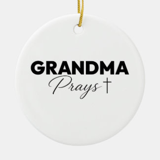 Grandma Prays 2026 Keepsake Ceramic Tree Decoration