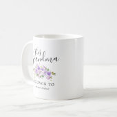 Grandma Purple Floral Coffee Mug (Front Left)