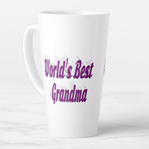 Grandma purple typography  latte mug