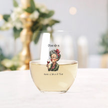 Grandma Queen of Wine O’Clock Glass