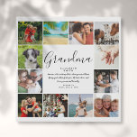 Grandma Quote Modern Script 12 Photo Collage Faux Canvas Print<br><div class="desc">Personalise with 12 favourite photos and quote for your special Grandma, Grandmother, Granny, Nan or Nanny to create a unique gift for birthdays, Christmas, mother's day, baby showers, or any day you want to show how much she means to you. A perfect way to show her how amazing she is...</div>