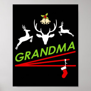 Grandma Reindeer Hoof Prints Christmas
