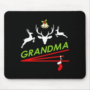 Grandma Reindeer Hoof Prints Christmas  Mouse Mat