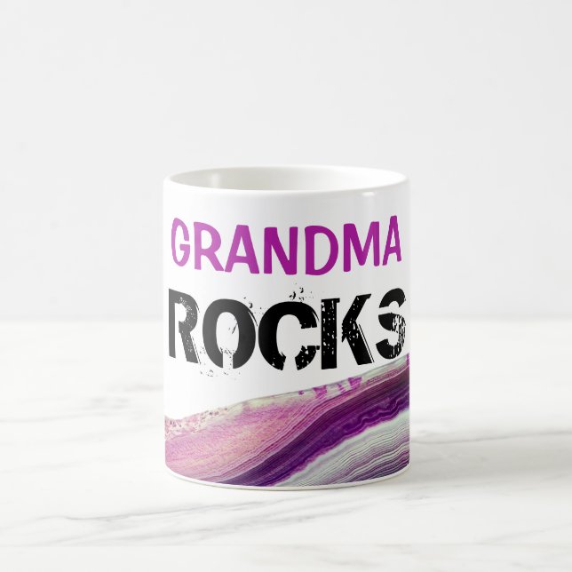 *~* Grandma Rocks Lapidary Agate Stone Coffee Mug (Center)